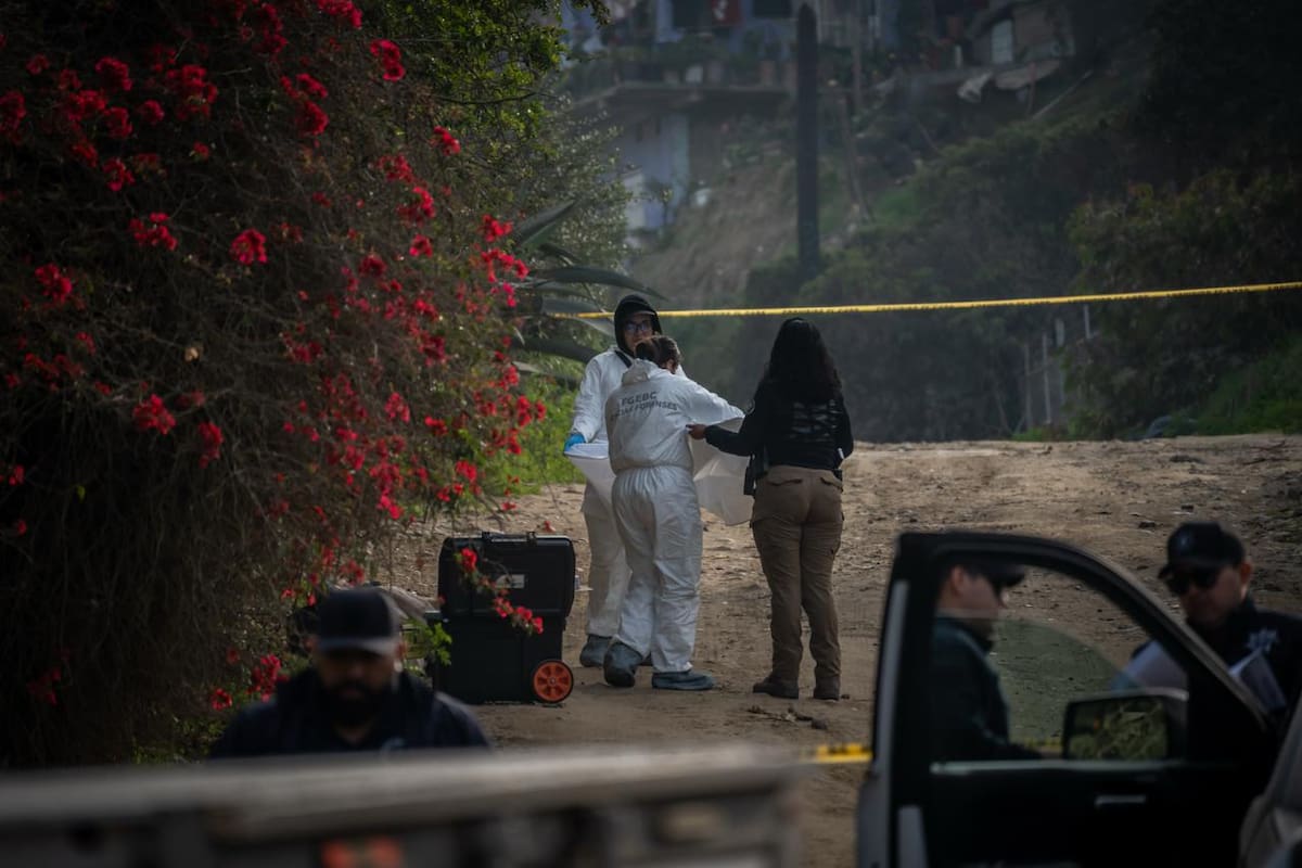 El cuerpo de una persona con evidentes huellas de violencia fue localizado al interior de una bolsa negra, atado de pies y manos, envuelto en una cobija y con la cabeza cubierta con cinta adhesiva.
Foto: Border Zoom