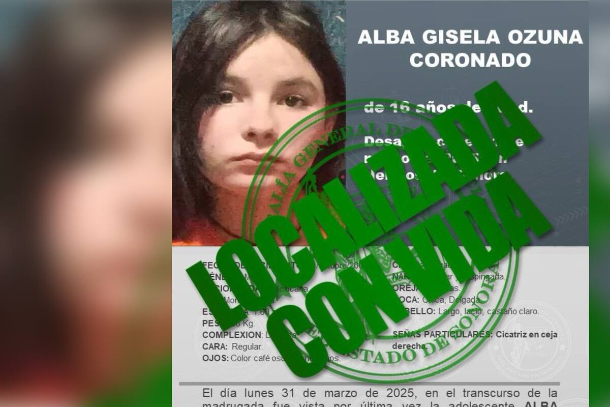 Localizan sana y salva Alba Gisela, menor reportada como desaparecida en Hermosillo