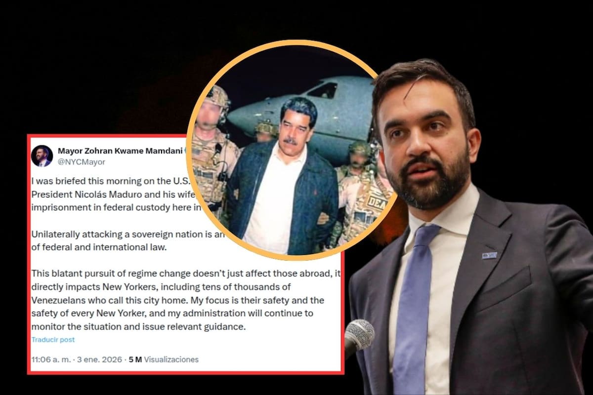 Mientras Nicolás Maduro y su esposa son trasladados a Nueva York para enfrentar cargos por narcotráfico y armas, el alcalde Zohran Mamdani califica la acción militar de Estados Unidos como un “acto de guerra y una violación de la ley”