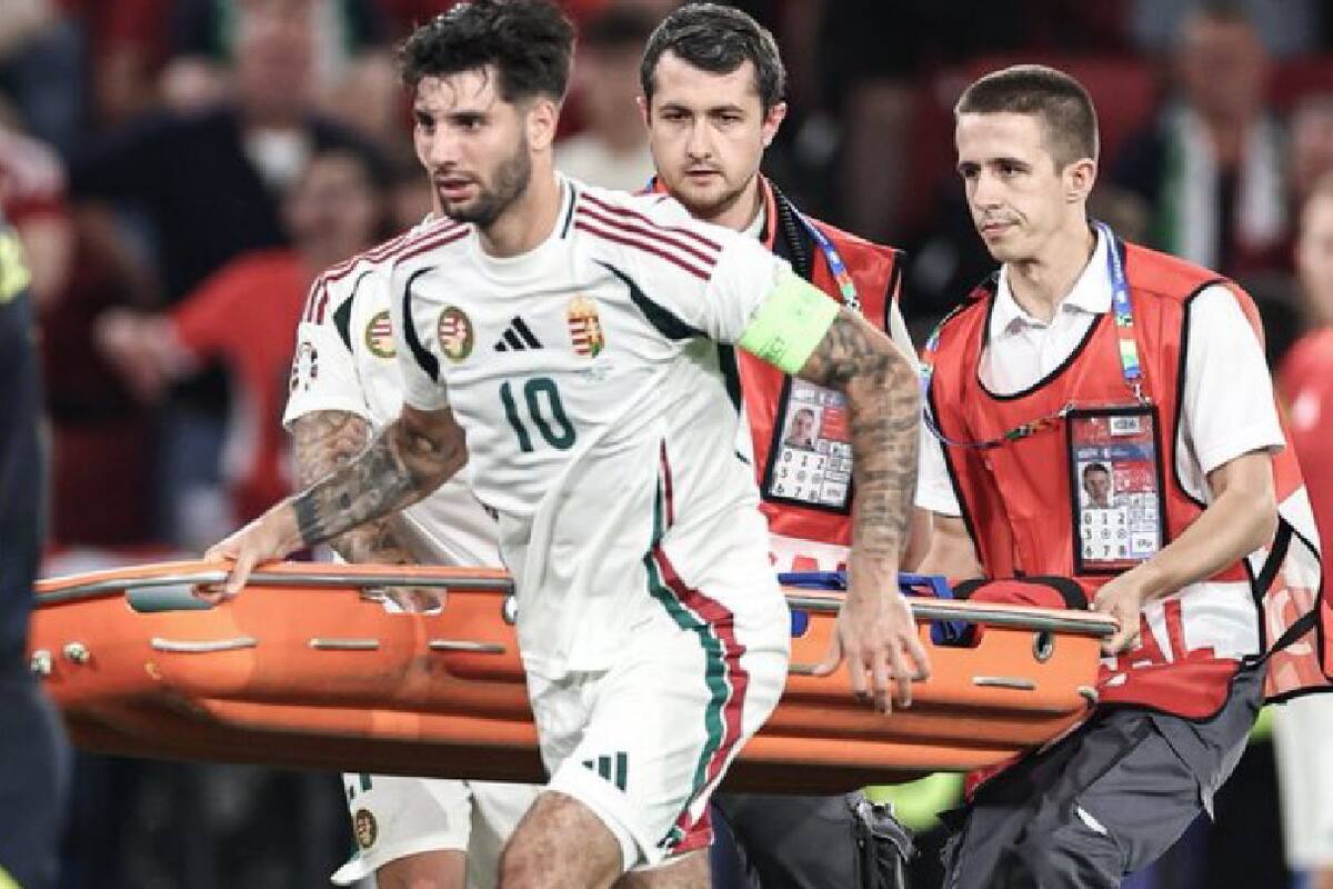 VIDEO: Futbolista de Hungría cae inconsciente en pleno partido de la Eurocopa