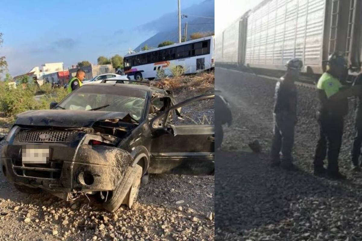 Nuevo León: Mujer intenta ganarle paso a un tren y provoca accidente; mueren dos menores