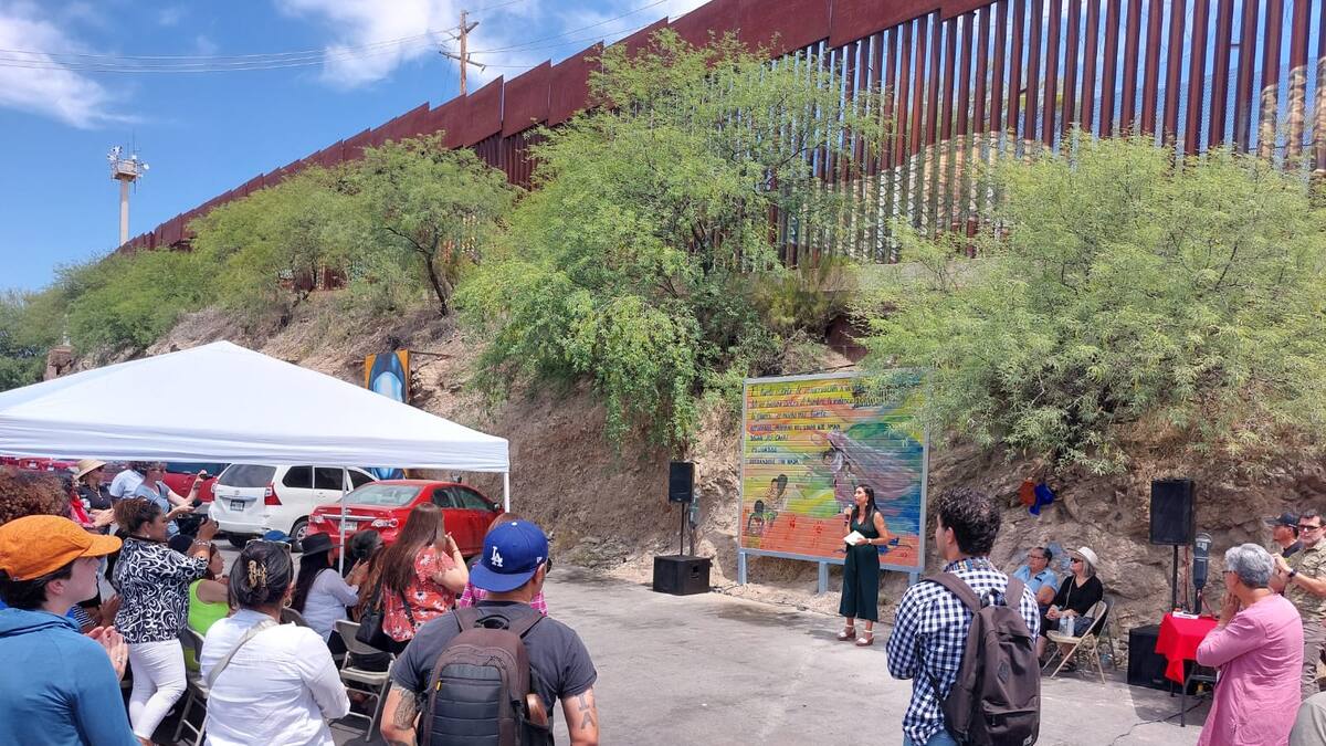 Activistas y miembros de la Nación Tohono O’odham protestan en “La Bota” por avance del nuevo muro fronterizo que amenaza el ecosistema y divide comunidades