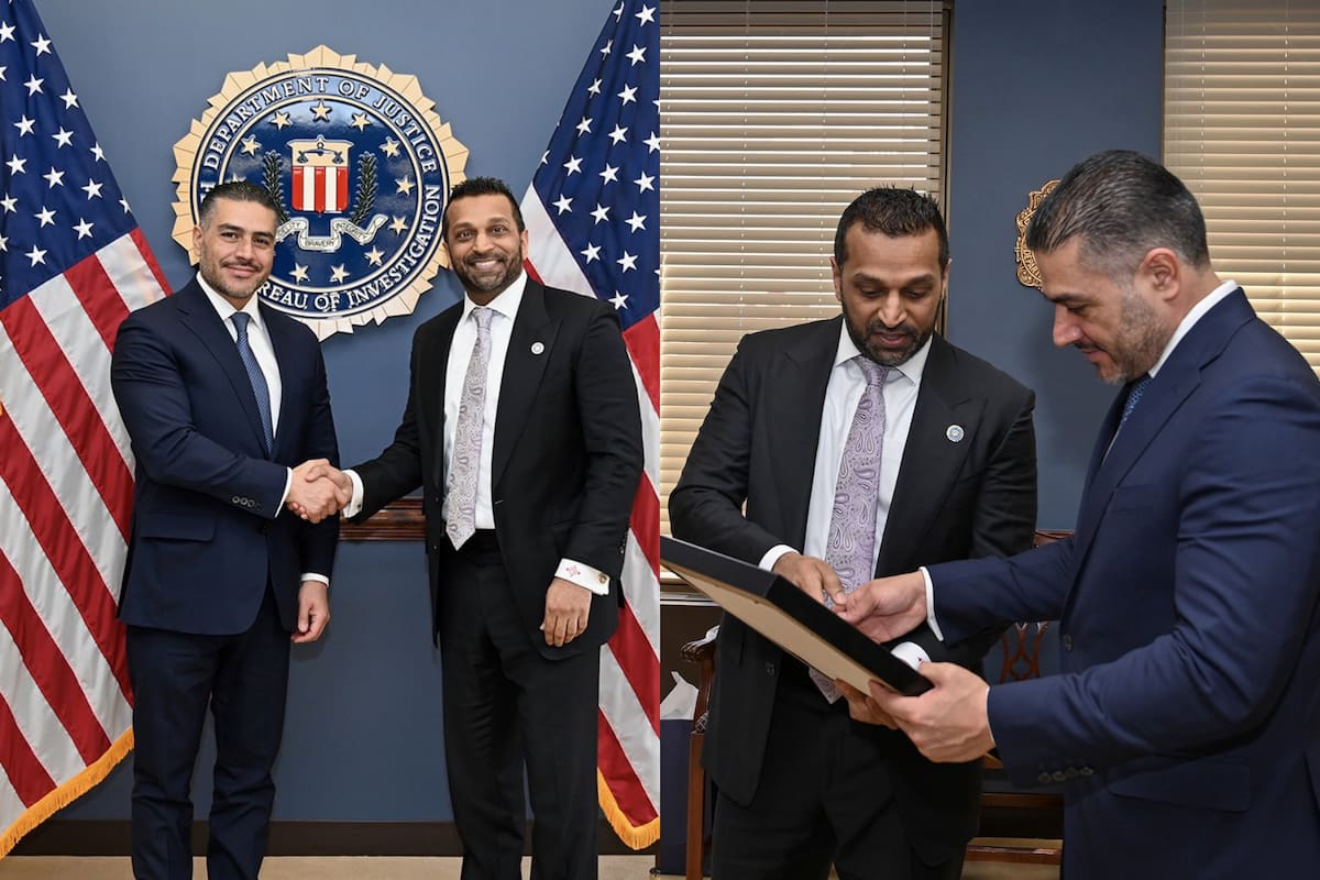 Omar García Harfuch se reúne con el director del FBI en Washington y destaca la captura en México de fugitivos buscados por Estados Unidos