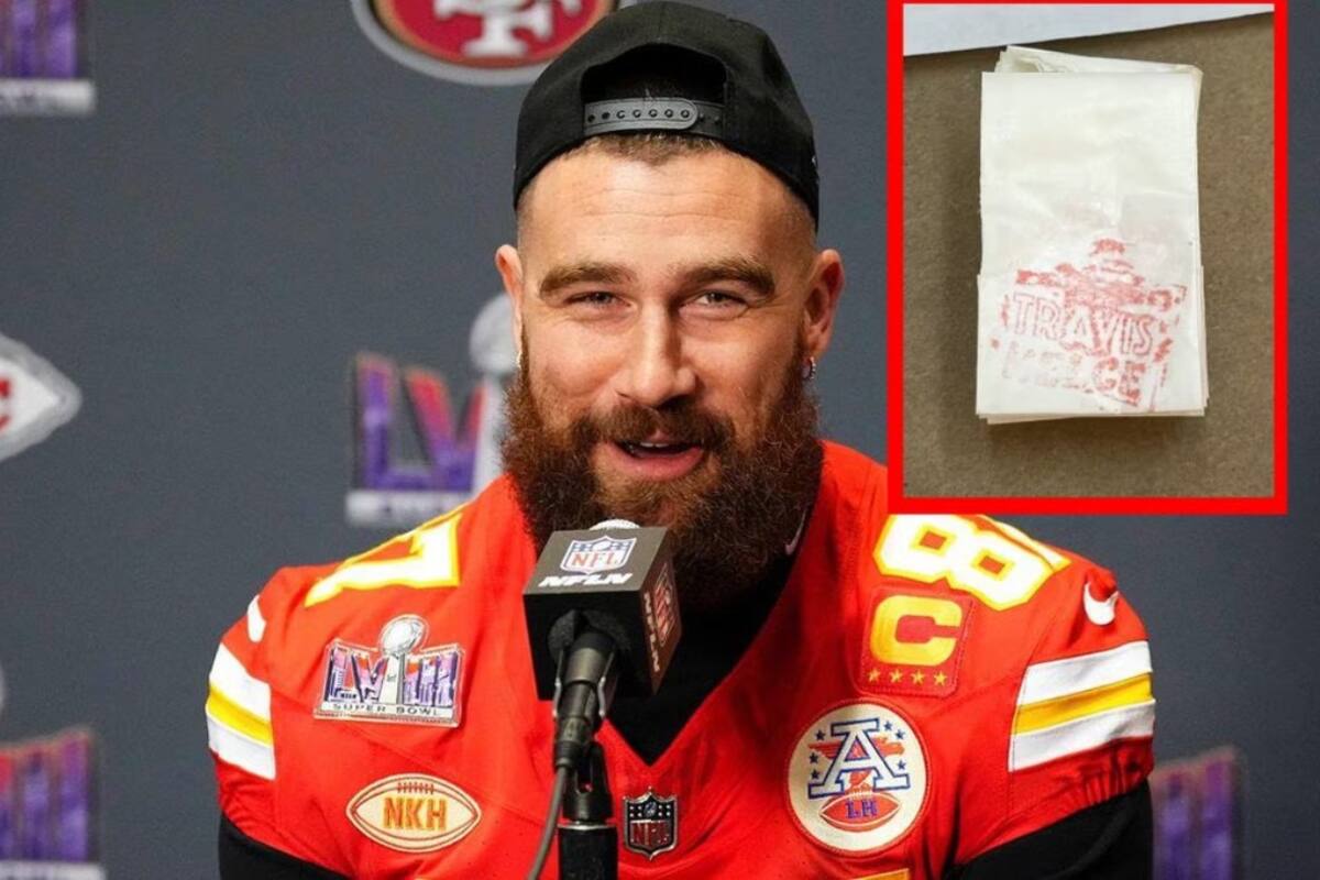 Confiscan en EU envolturas de fentanilo con imagen de Travis Kelce, novio de Taylor Swift