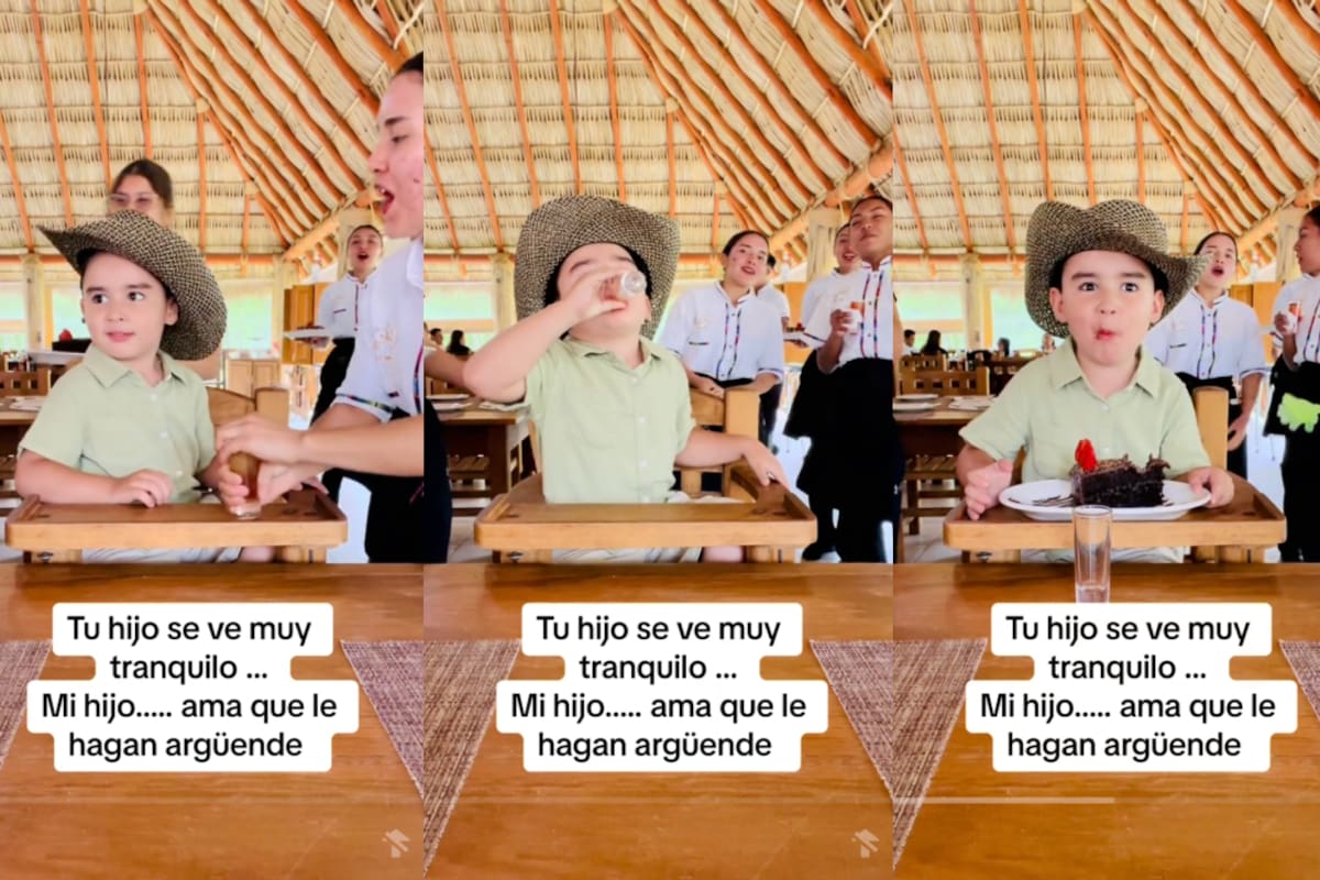 Niño se viraliza al celebrar su cumpleaños en un restaurante como un adulto: ¡hasta le dio “fondo” a su shot!