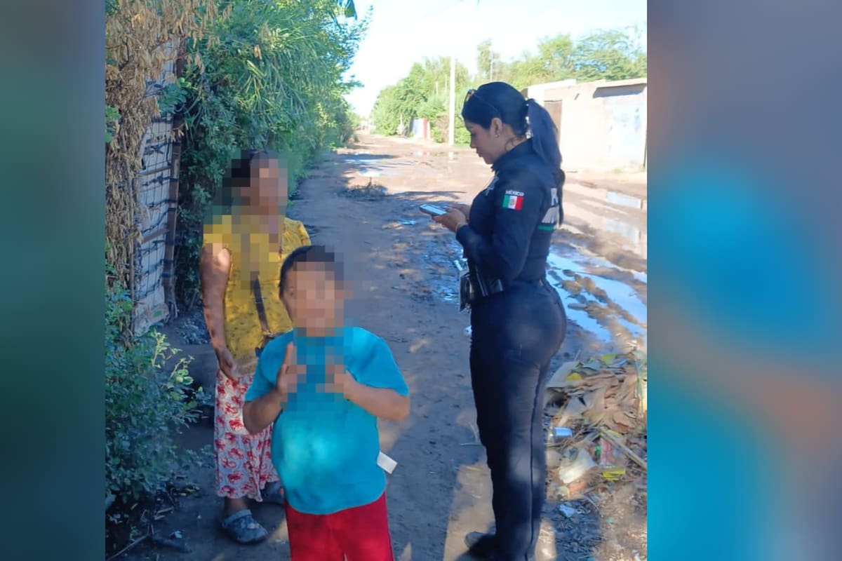 Tras pedir ayuda en tortillería, Policía rescata a menor extraviado en Poblado Miguel Alemán
