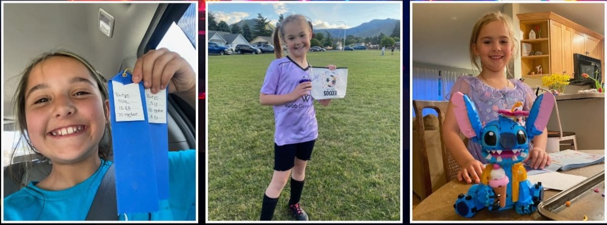 Paityn, Evelyn y Olivia Decker./ Foto: Departamento de Policía de Wanatchee.