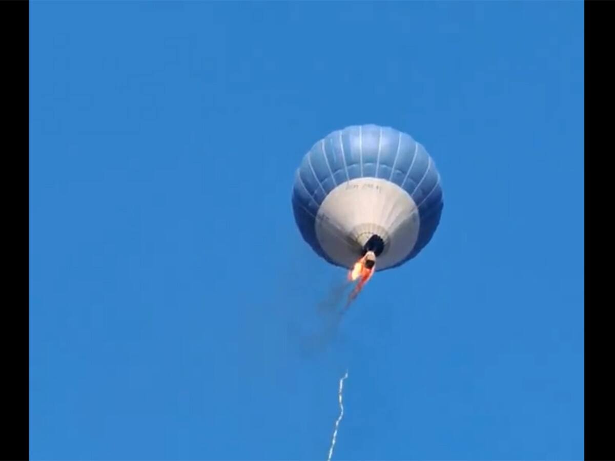 Se incendia globo aerostático. Foto: Especial/ Excélsior