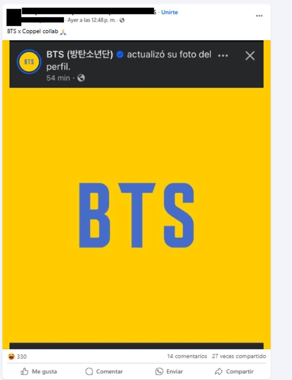 Los usuarios se tomaron con humor la nueva imagen de perfil. / Captura de pantalla en Facebook.