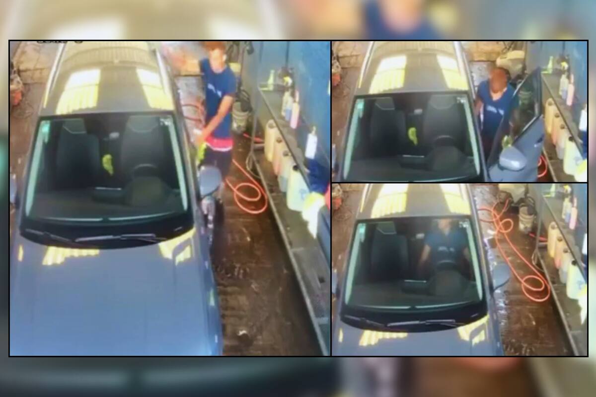 En su primer día de trabajo, lavacoches se robó una camioneta de medio millón de pesos y todo fue captado en VIDEO
