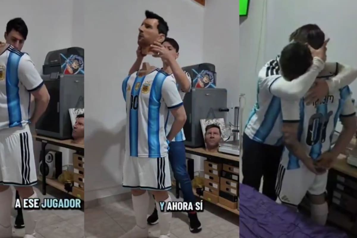 Fan crea una figura de Lionel Messi en tamaño real con impresión 3D y se vuelve viral