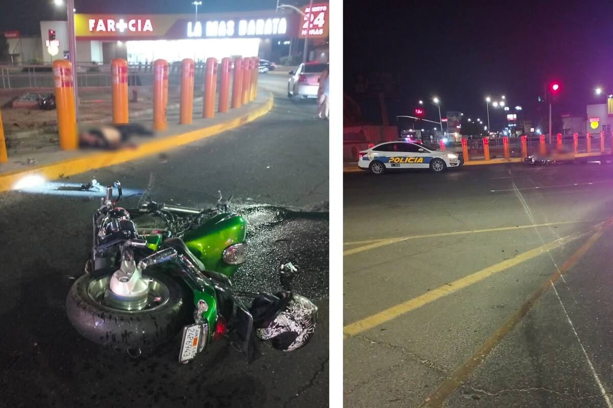 Muere motociclista tras chocar contra postes de contención