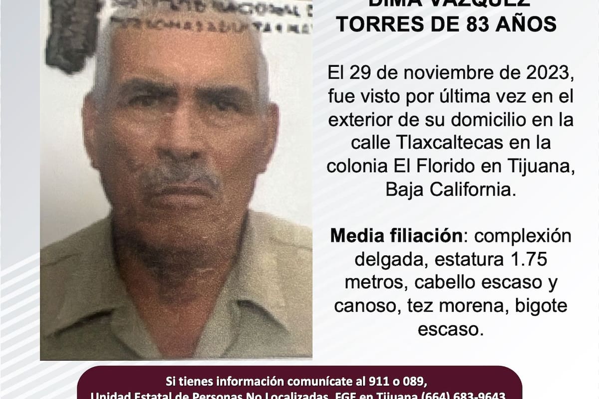 Se busca a Dima Vázquez Torres de 83 años de edad.