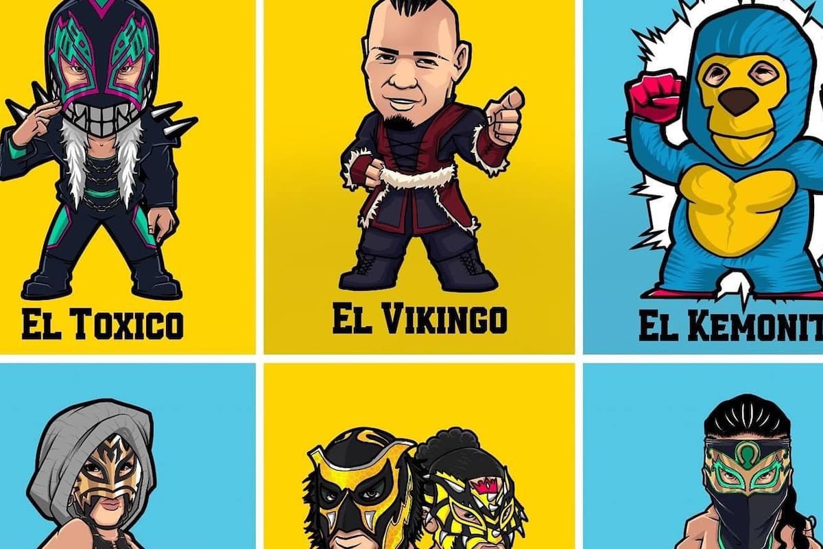 Surgen los Luchatoons para celebrar la lucha libre