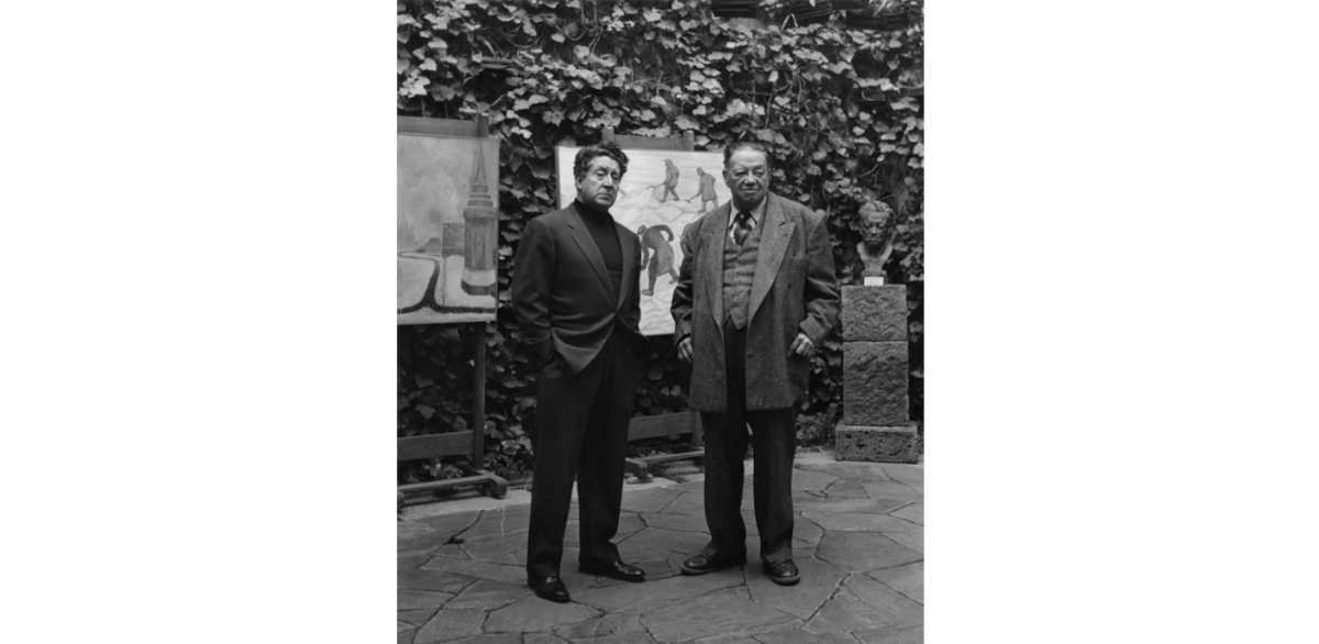 Diego Rivera y David Alfaro Siqueiros. /Foto: Rodrigo Moya/Artsy.