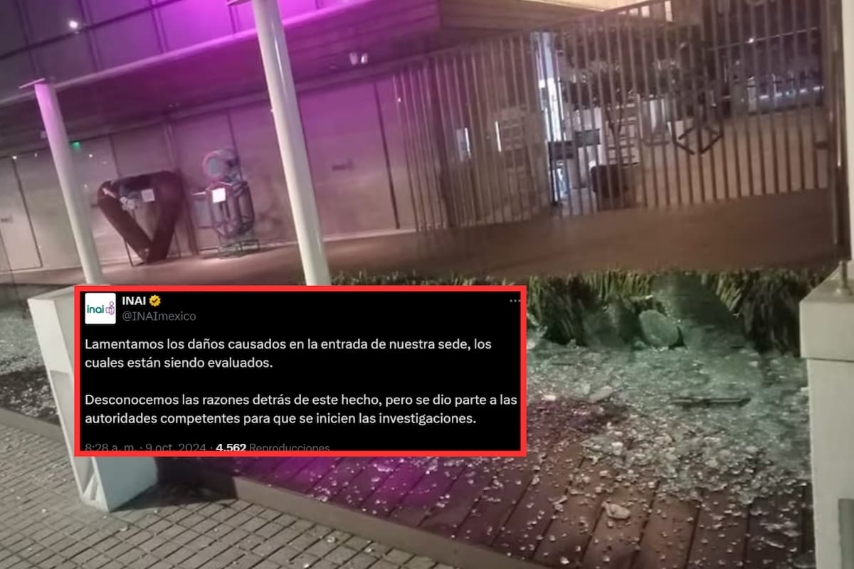 Encapuchados vandalizan el INAI; autoridades investigan el caso