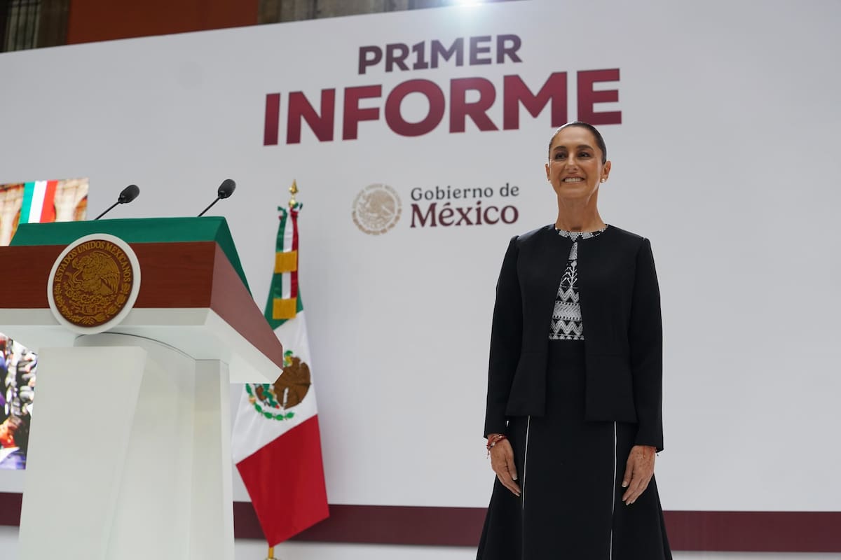 La presidenta Claudia Sheinbaum Pardo en su Primer Informe de Gobierno el 1 de septiembre del 2025. | Crédito: Presidencia