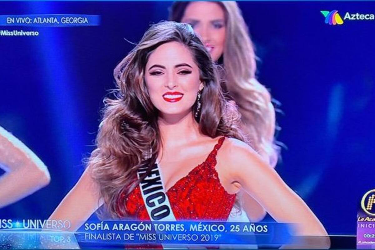 Sofía Aragón de México tercer lugar en Miss Universo