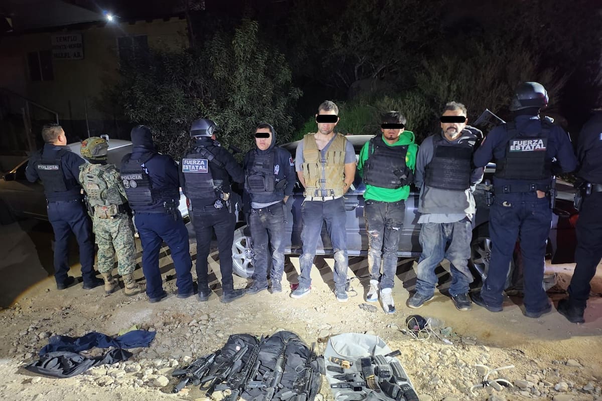 Grupo Proteo 4-25 da golpe a la delincuencia y captura a integrantes de grupo criminal en Tecate