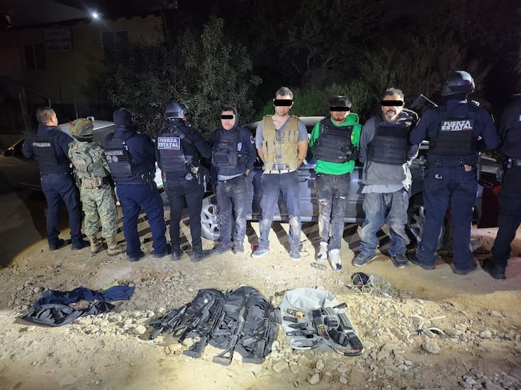 Grupo Proteo 4-25 da golpe a la delincuencia y captura a integrantes de grupo criminal en Tecate