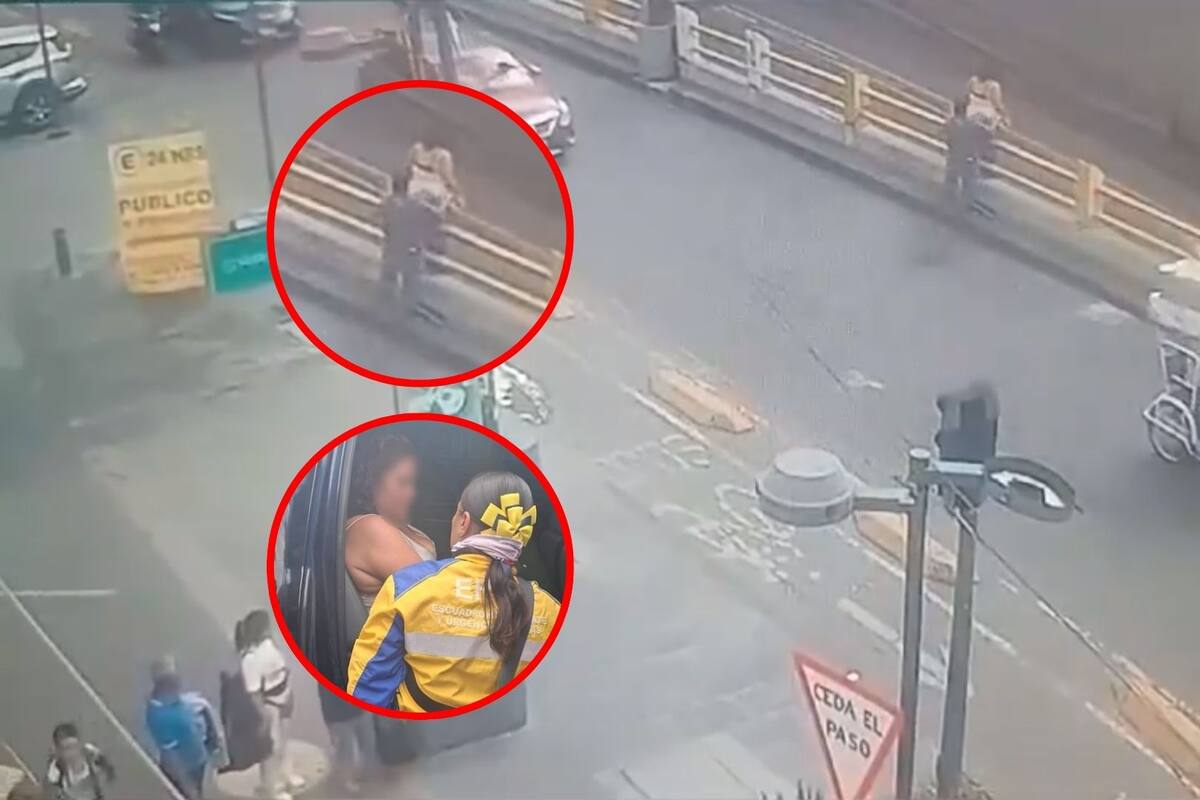 CDMX: Policías evitan que una mujer se aventara de fuente a desnivel en el Eje Central