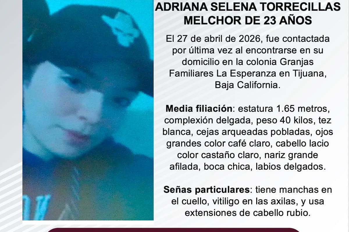 Se busca a Adriana Selena Torrecillas Melchor de 23 años