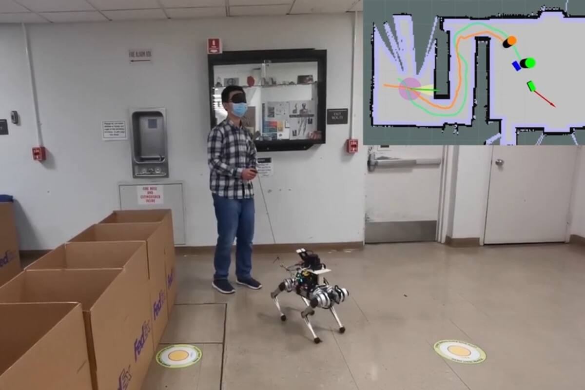 Crean robot con láser que podría reemplazar a los perros guía para ciegos