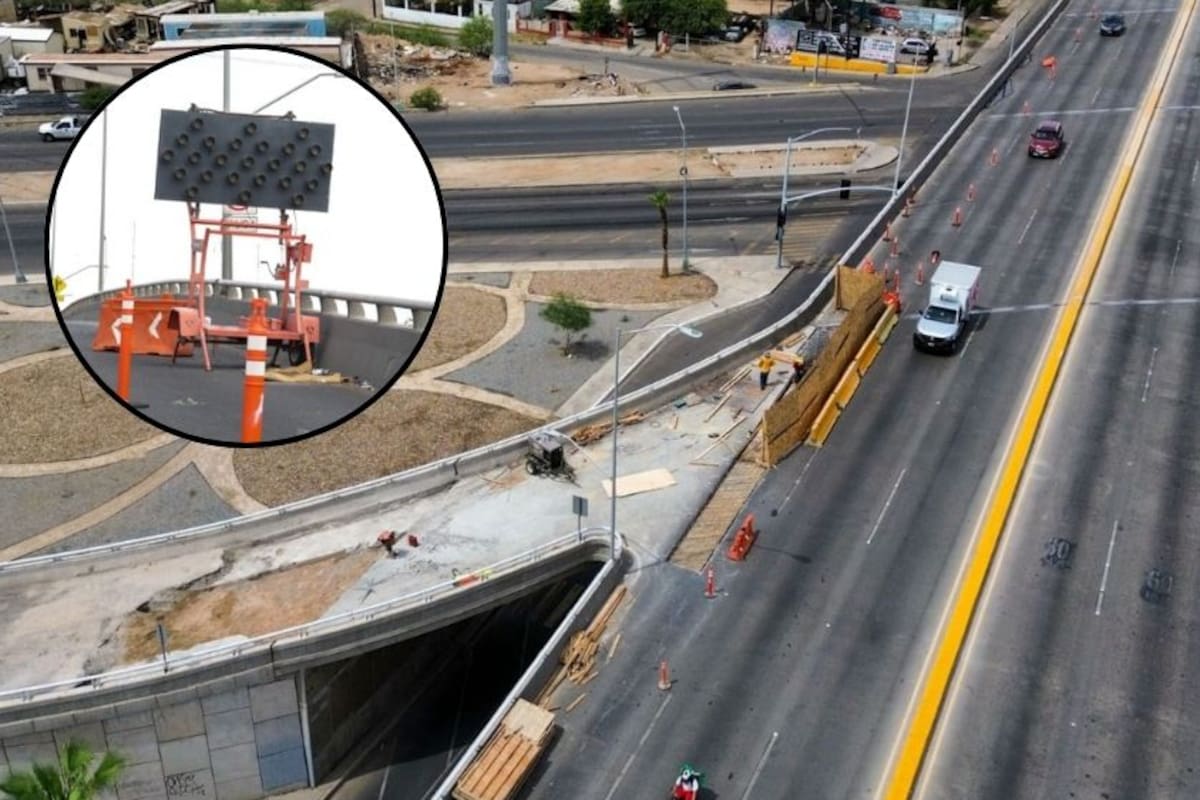 Cierre del puente Lázaro Cárdenas y Río Nuevo afectará el tráfico en Mexicali este sábado