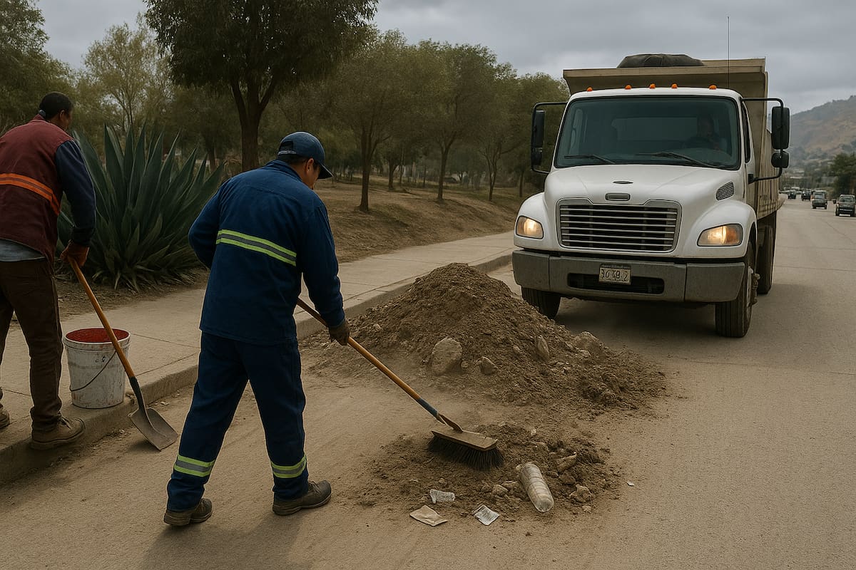 Alistan trabajos de limpieza en vialidades principales