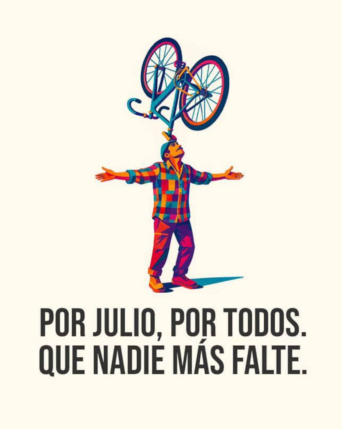 El evento se llevará a cabo a las 8:30 pm, partiendo desde la Plaza de los 100 años hacia el Monumento del Ciclista Caído en Musas. Foto: Cortesía