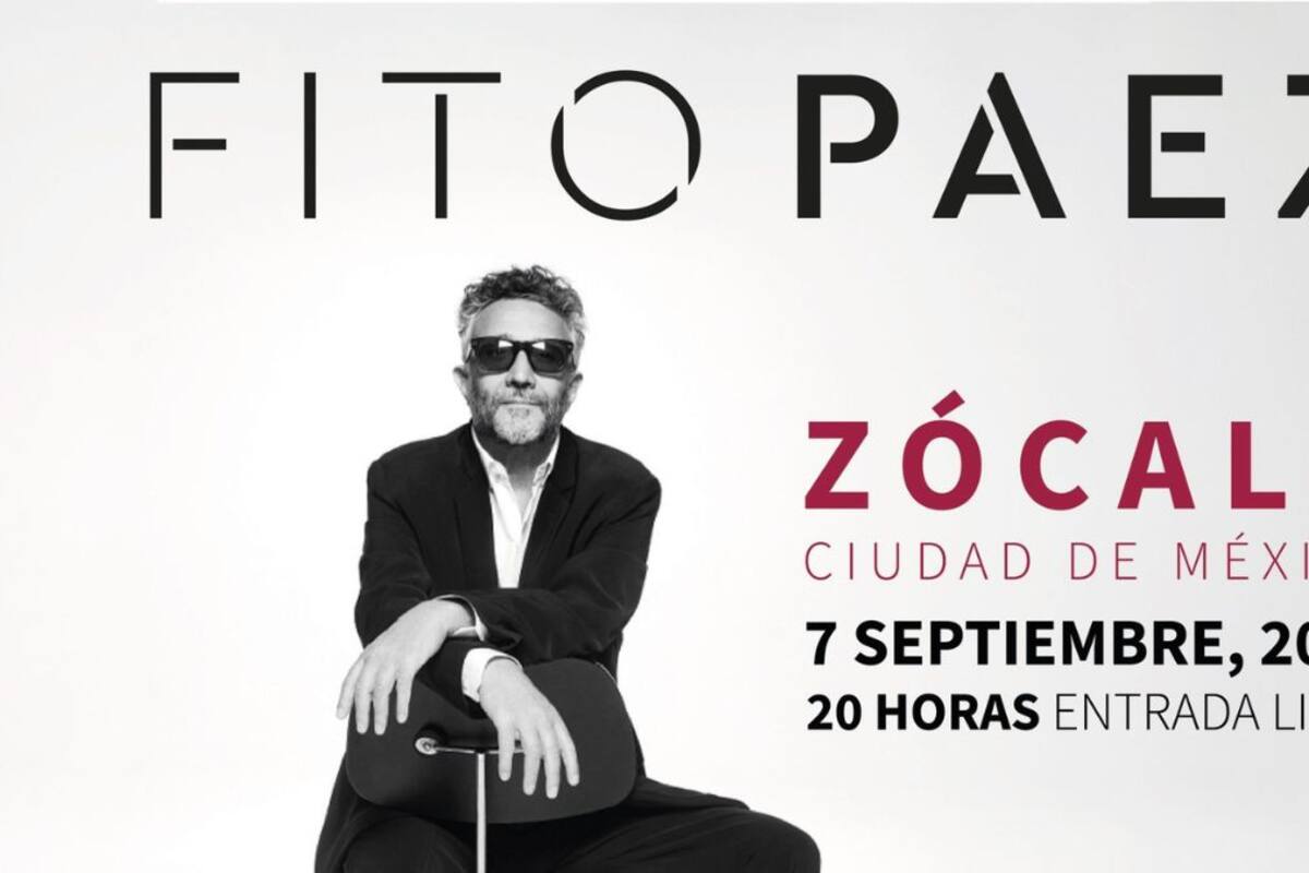 Fito Páez ofrecerá concierto gratuito en el Zócalo de la CDMX: fecha y hora confirmadas