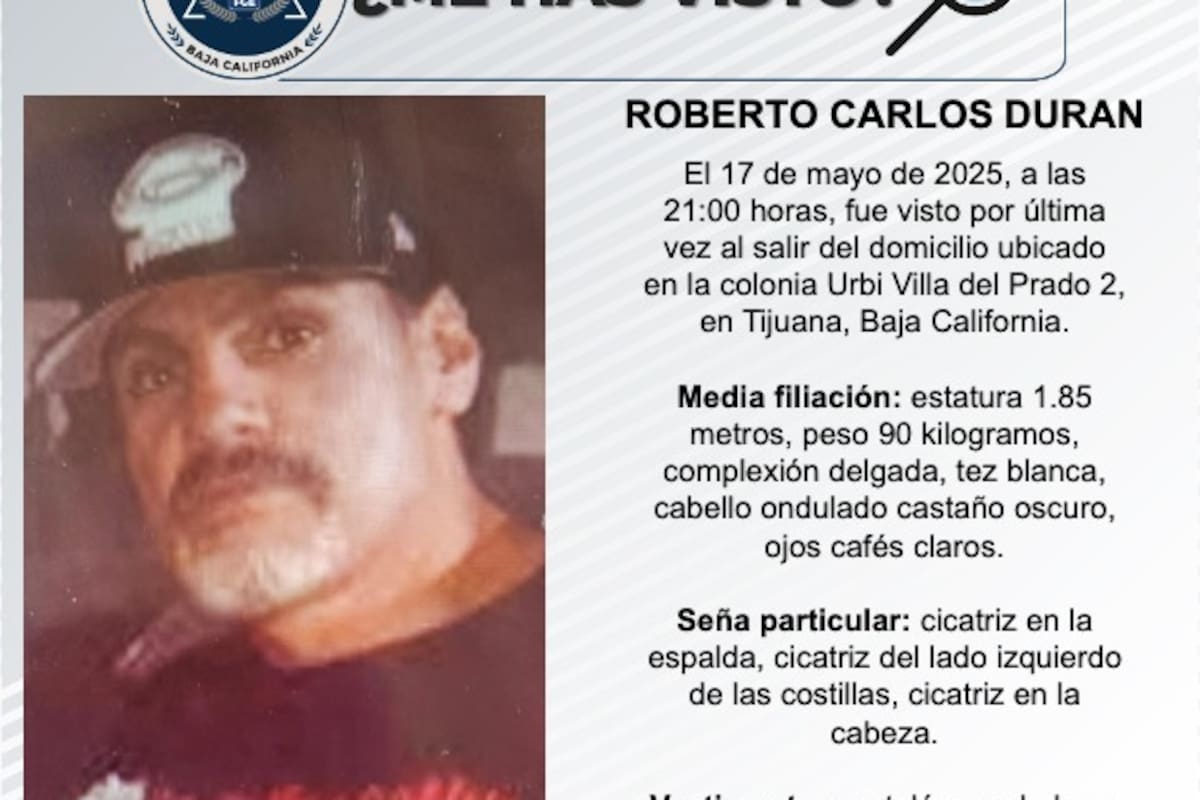 Se busca a Roberto Carlos Duran