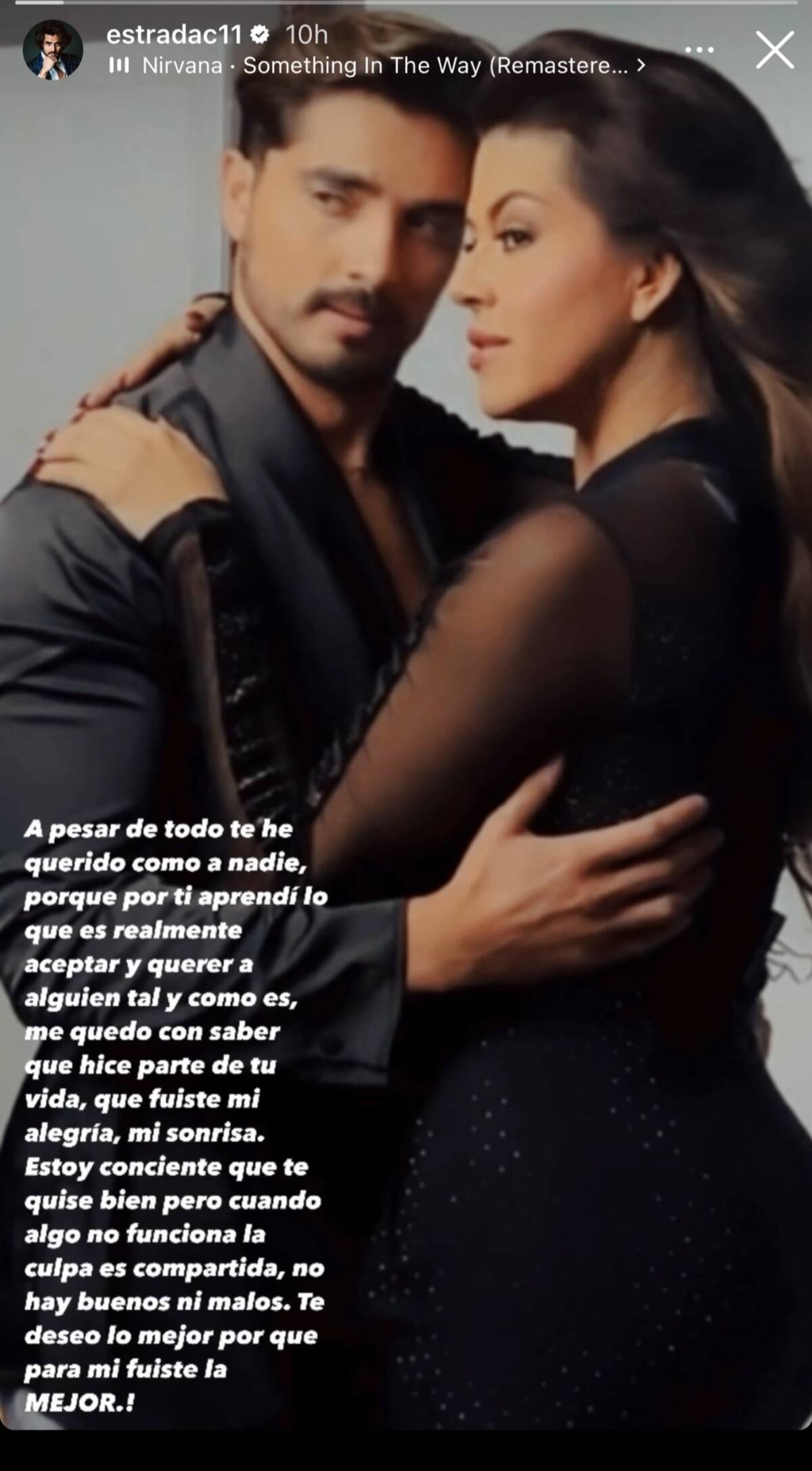 Historia de Instagram de Christian Estrada.