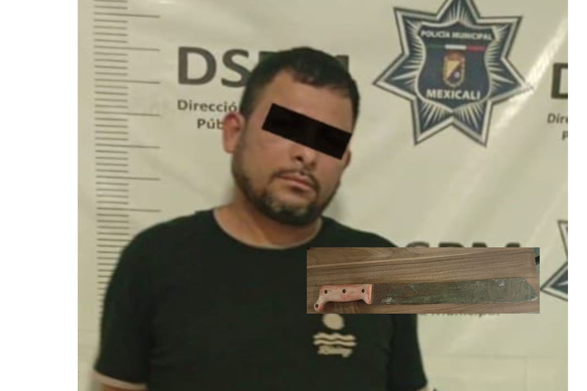 Discute con su hijastro y lo lesiona con un machete en el rostro