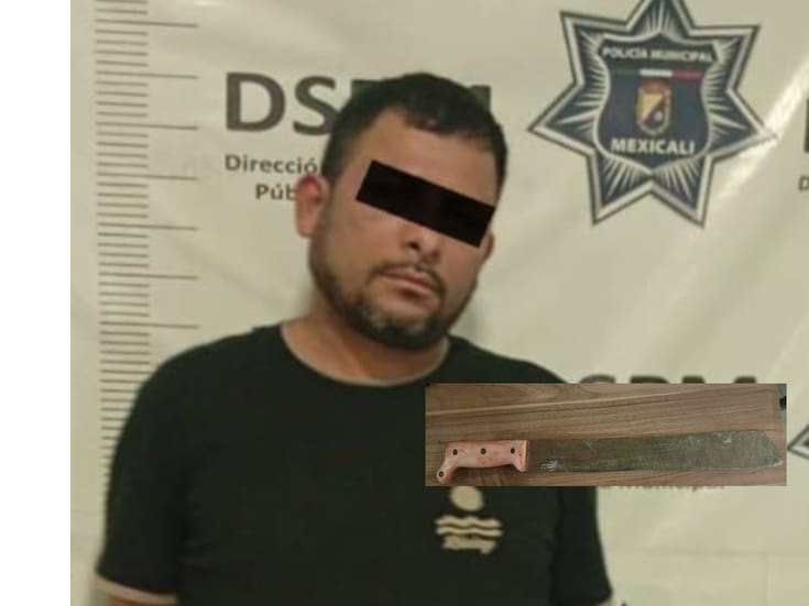 Discute con su hijastro y lo lesiona con un machete en el rostro