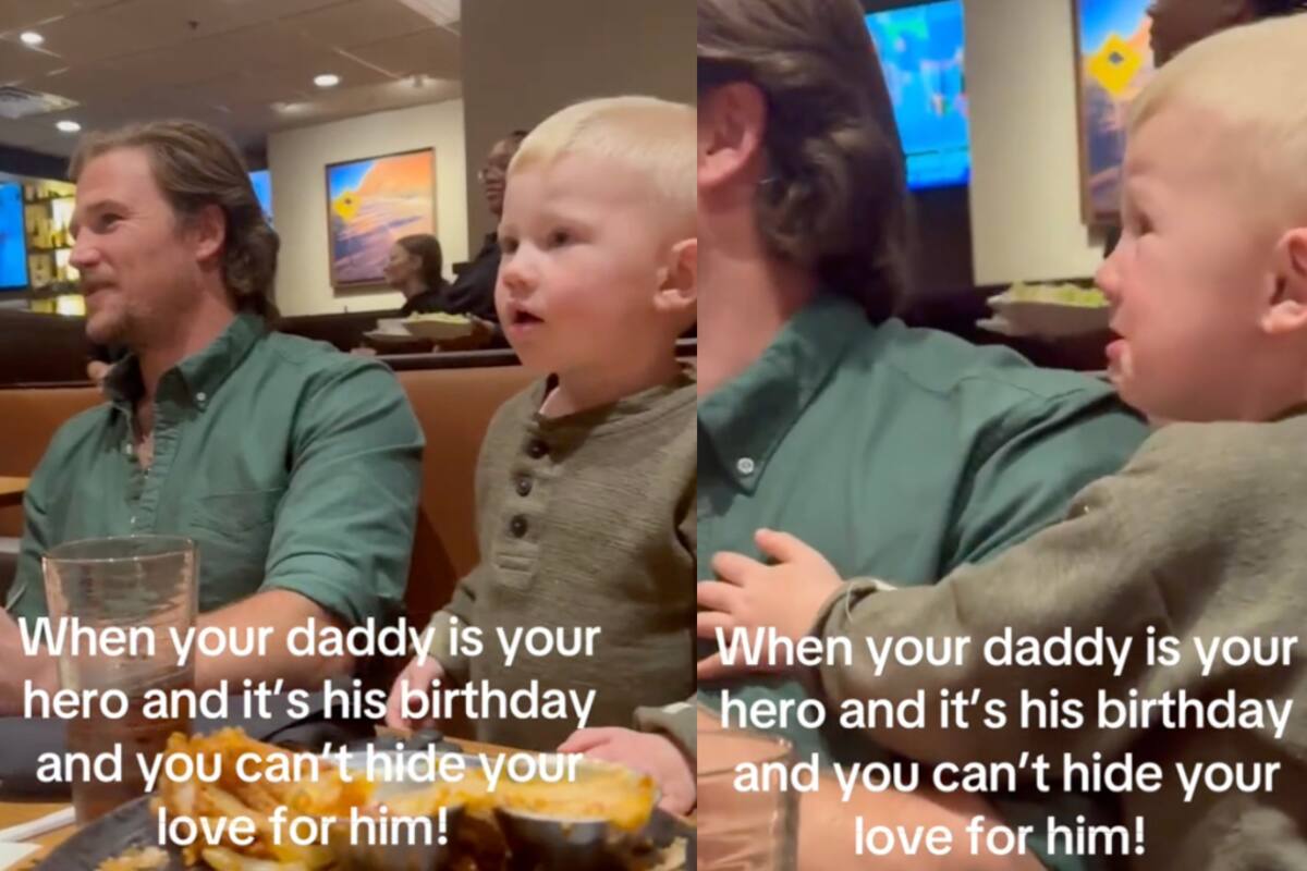 Niño rompe en lágrimas al celebrar el cumpleaños de su padre y enternece a internet