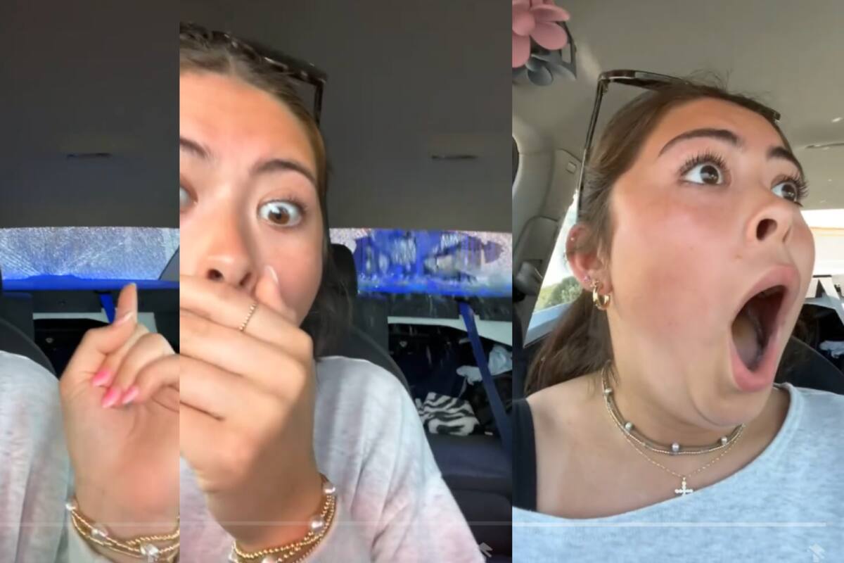 Coche de joven sufre accidente en autolavado: ¡el cristal trasero termina completamente roto!