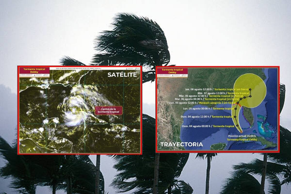 Tormenta tropical Debby: Formación en el Golfo de México