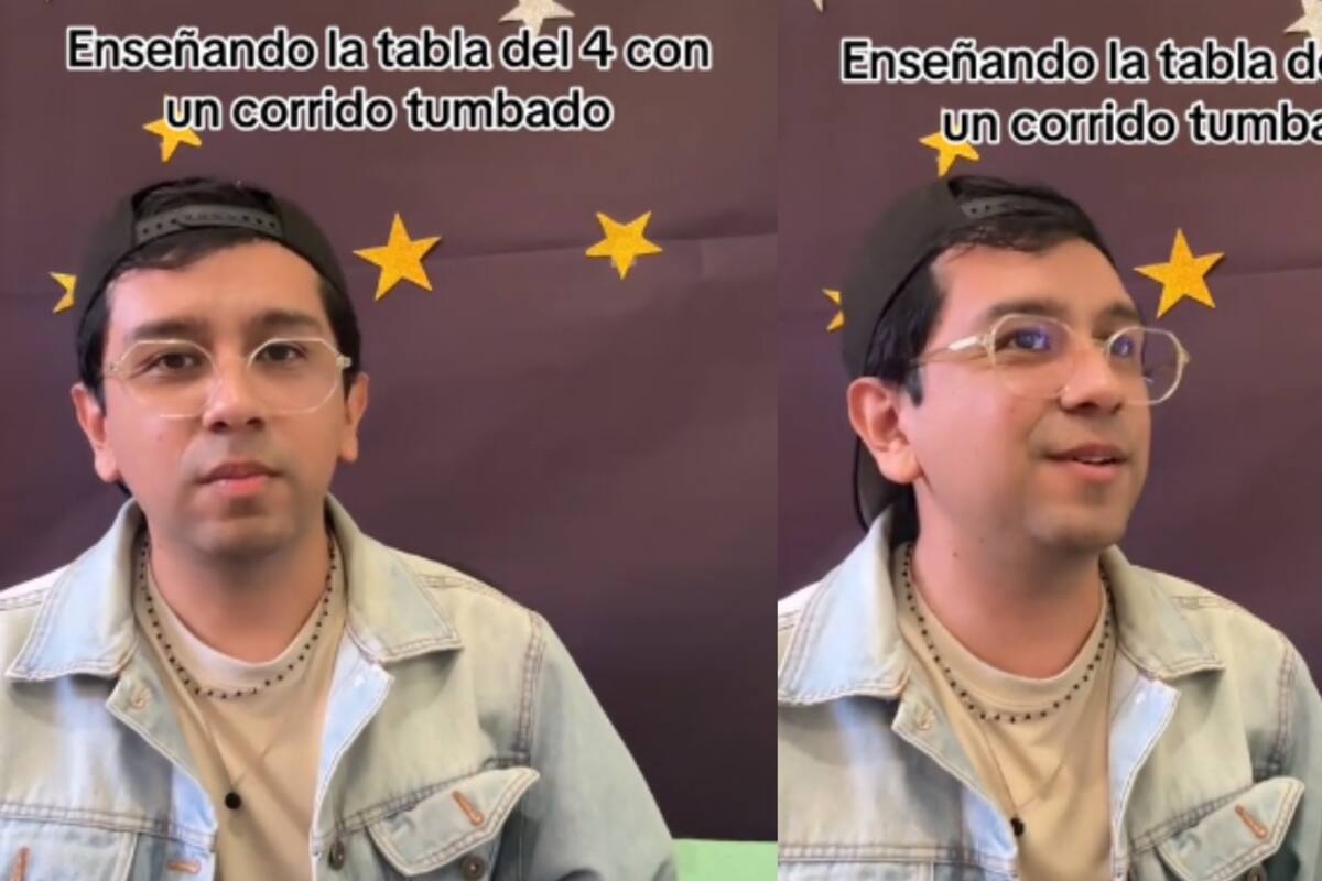 VIRAL: profesor enseña la tabla del 4 a sus estudiantes con un corrido tumbado de Peso Pluma