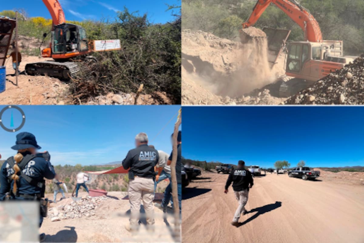 FGJES y Profepa clausuran predio de 30 mil hectáreas en Baviácora donde se realizaban actividades de extracción de oro y gambusineo