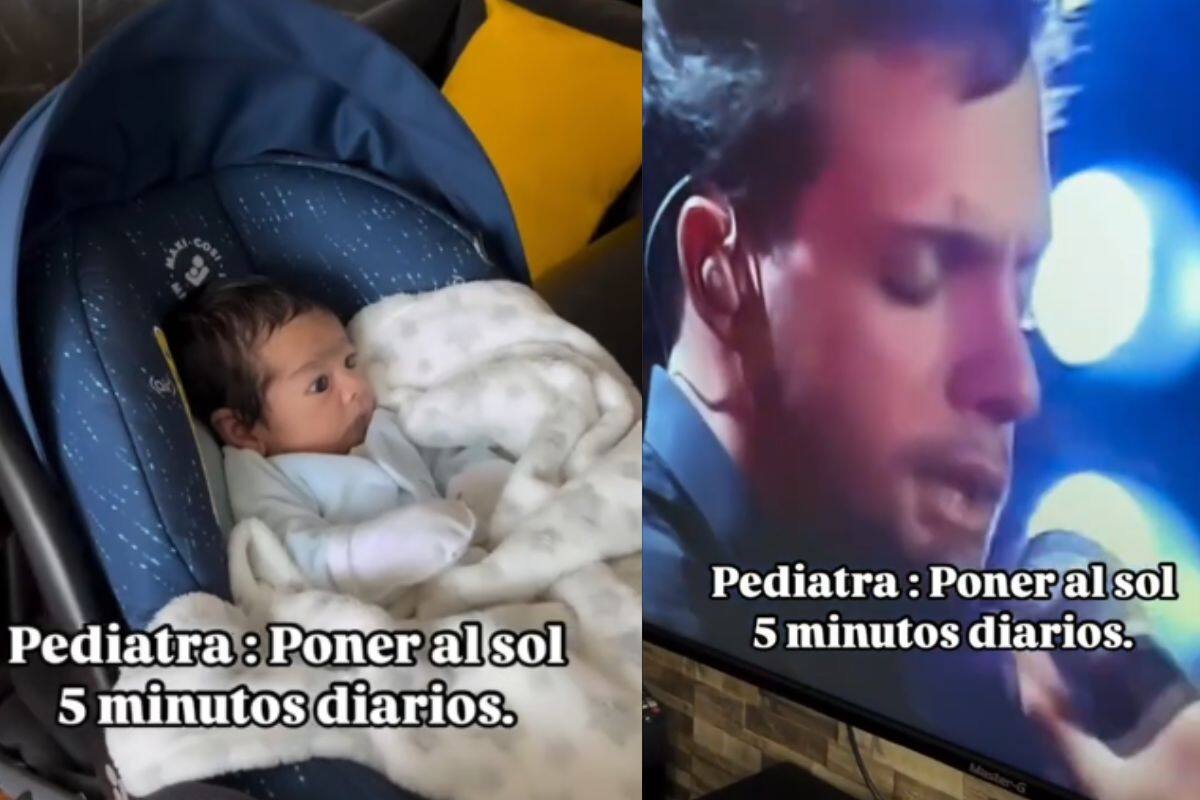 Ponen a su bebé a escuchar a Luis Miguel porque el pediatra le recomendó “poner al sol 5 minutos”