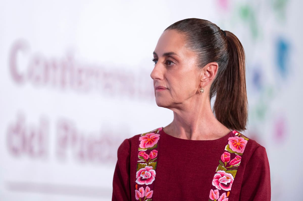La presidenta constitucional de los Estados Unidos Mexicanos, la Doctora Claudia Sheinbaum Pardo en conferencia de prensa matutina en el salón de la Tesorería de Palacio Nacional. | Foto: Saúl López Escorcia /Presidencia
