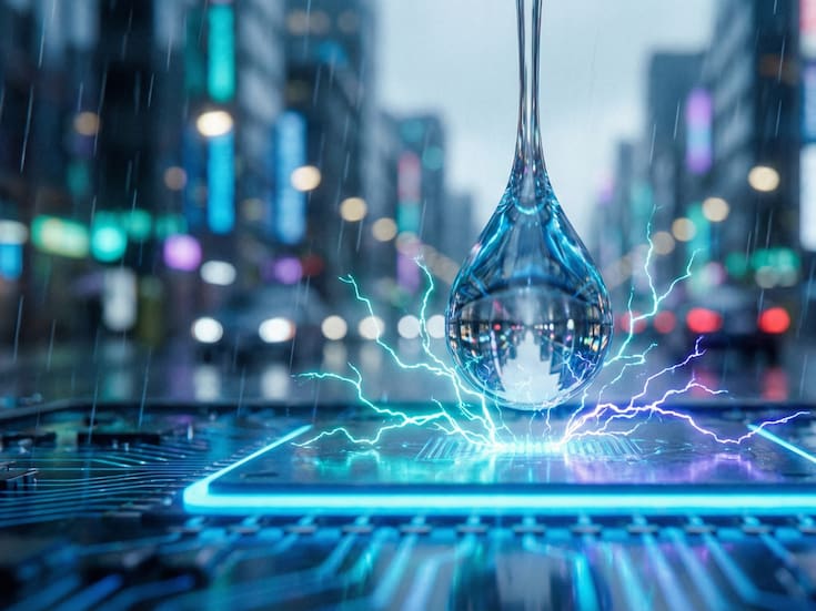 El invento que jubilará a los paneles solares: Generan 250 voltios con una sola gota de lluvia y ya puedes producir luz gratis aunque esté nublado