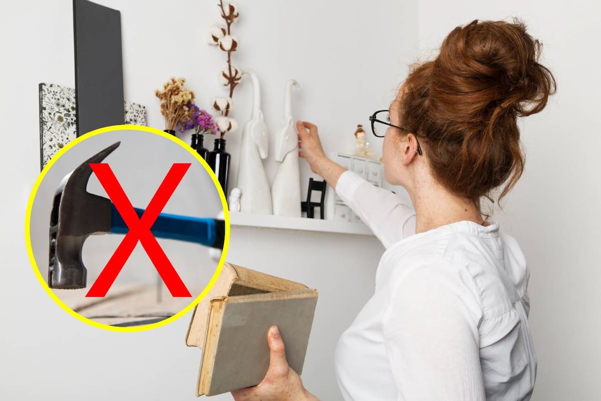 Después de aplicar el novedoso material, la pared en apariencia luce como si no tuviera nada encima, a pesar de que ya es magnética. | Foto: Freepik/Pngwing