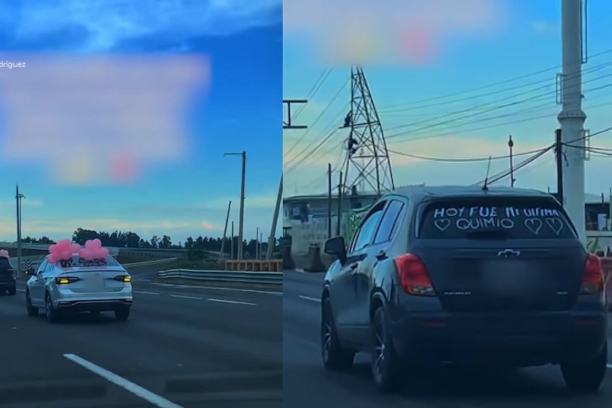 Familia celebra de forma conmovedora, y en plena carretera, que su madre superó el cáncer