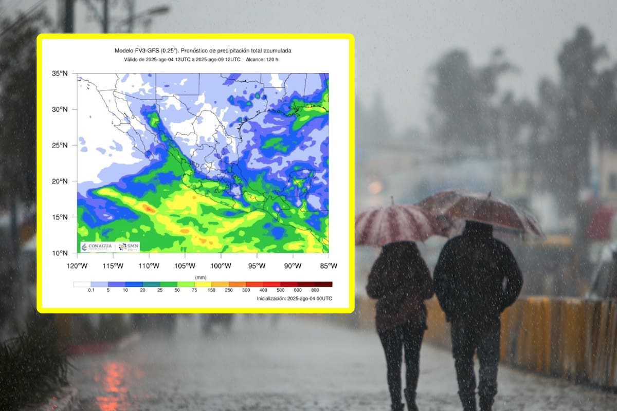 Fuertes lluvias para estas ciudades entre martes y miércoles
