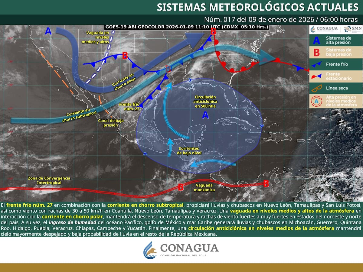 La Comisión Nacional del Agua a través del Servicio Meteorológico Nacional, continuará informando del desarrollo de estos fenómenos a través de la cuenta de Twitter @conagua_clima, así como los sitios de internet https://smn.conagua.gob.mx y www.conagua.gob.mx