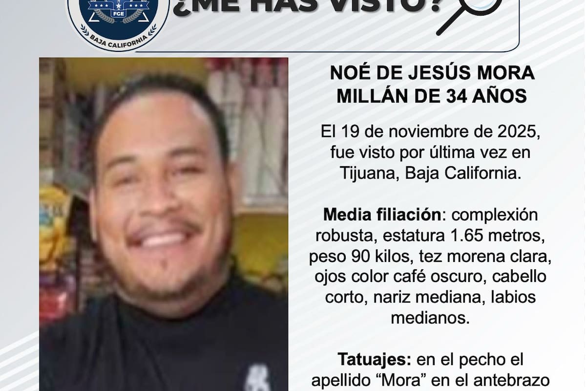 Se busca a Noé de Jesús Mora Millán de 34 años