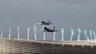 Aviones sorprenden a miles de aficionados en pleno estadio