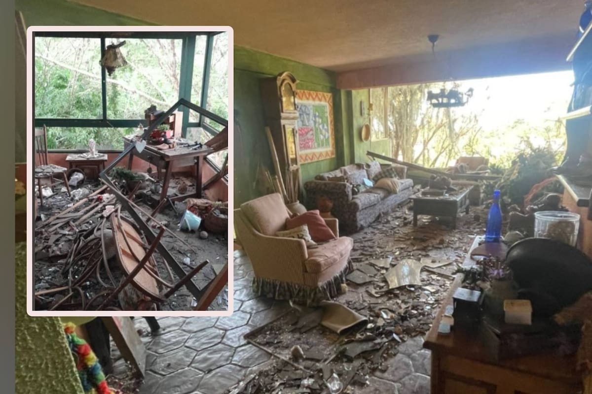 Tras explosión y bombardeo en Venezuela, un VIDEO reveló cómo en el patio trasero de la vivienda de Elena Berti de 78 años de edad causó graves destrozos y daños a unos 10 metros de la base de la estructura y a 25 metros de la ventana principal